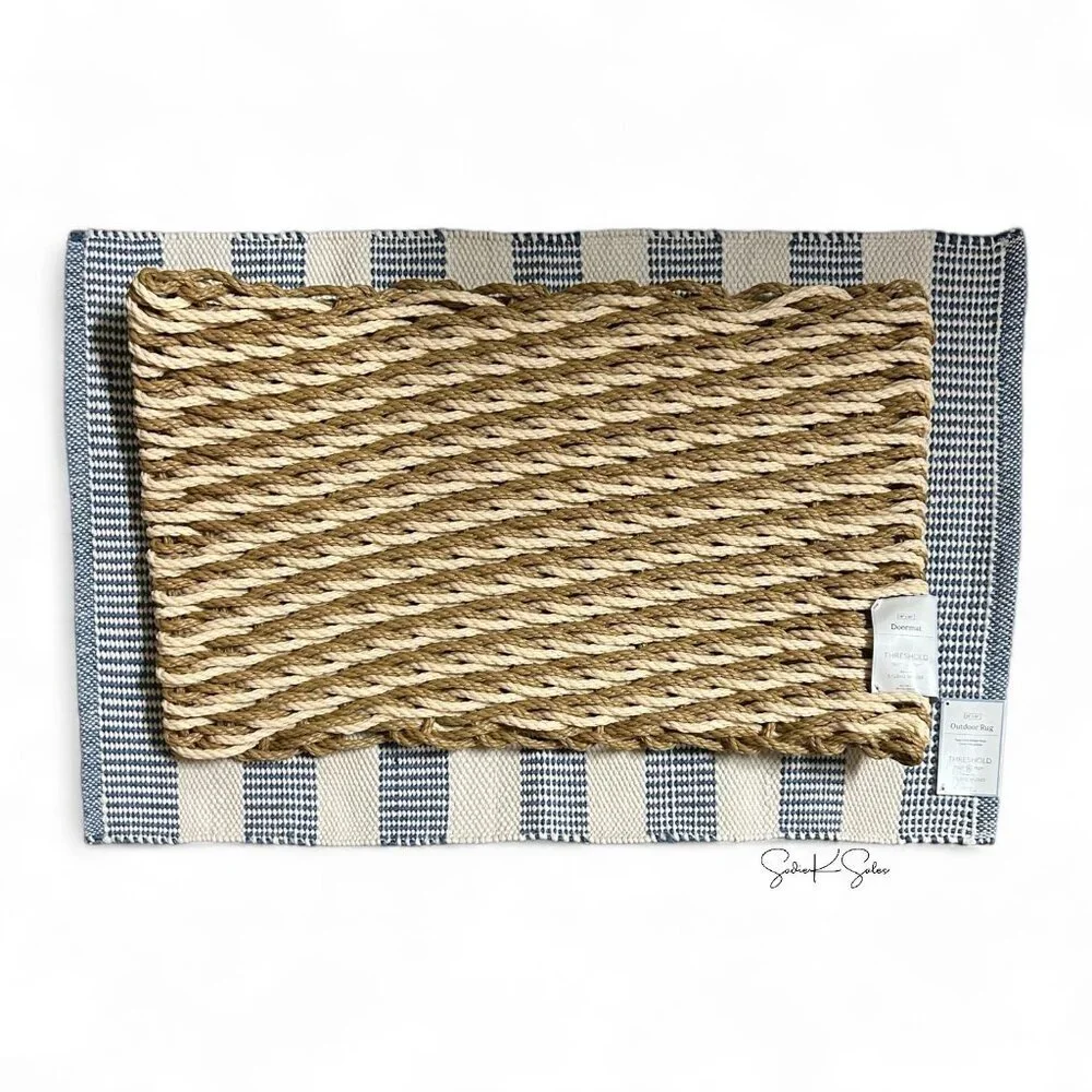 Basket Weave Poly Rope Outdoor Door Mat Natural‎ - Threshold Studio McGee, 2023